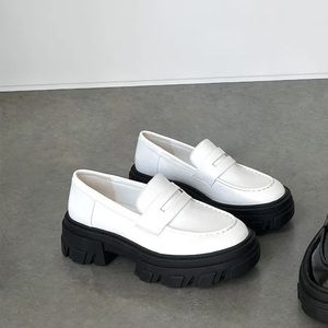 NEW white loafers